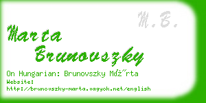 marta brunovszky business card